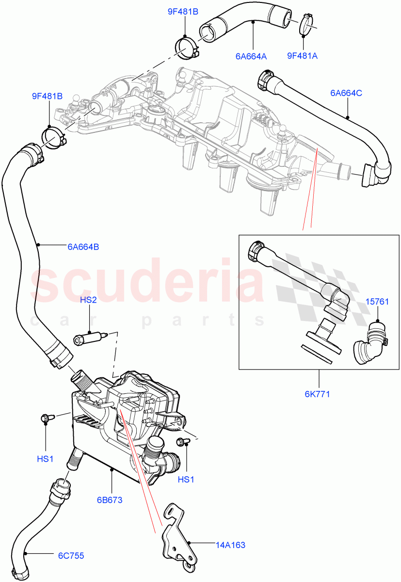 Emission Control - Crankcase(2.2L CR DI 16V Diesel)((V)FROMBH000001) of Land Rover Land Rover Range Rover Evoque (2012-2018) [2.2 Single Turbo Diesel]