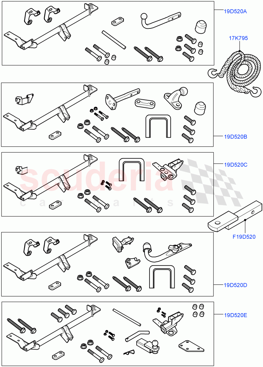 Towing Equipment(Accessory)(Halewood (UK),Itatiaia (Brazil)) of Land Rover Land Rover Range Rover Evoque (2012-2018) [2.0 Turbo Petrol GTDI]