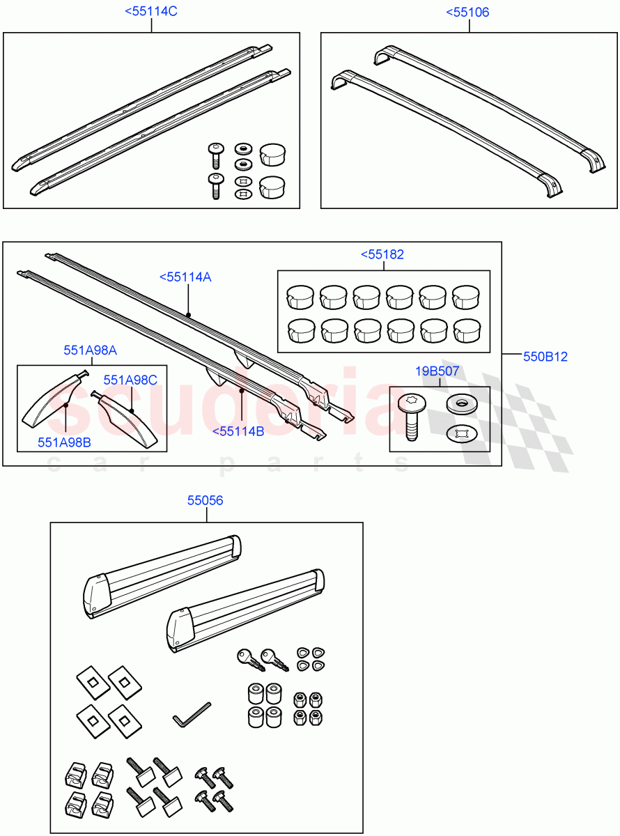 Accessory Roof Rack Mounting Kits((V)FROMAA000001) of Land Rover Land Rover Discovery 4 (2010-2016) [5.0 OHC SGDI NA V8 Petrol]