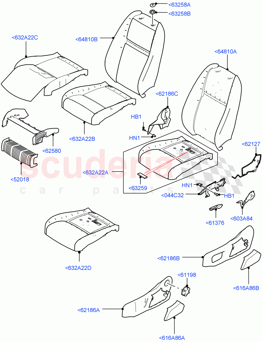 Front Seat Pads/Valances & Heating(Pads/Valances) of Land Rover Land Rover Range Rover Velar (2017+) [3.0 DOHC GDI SC V6 Petrol]