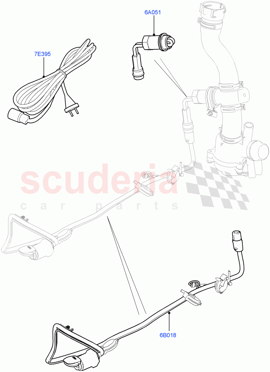 Engine Heater(3.0 V6 Diesel Electric Hybrid Eng,(+)"CDN/MEX/USA",Immersion Heater - 700W / 110V,3.0 V6 D Gen2 Mono Turbo,3.0 V6 D Gen2 Twin Turbo)((V)FROMGA000001) of Land Rover Land Rover Range Rover Sport (2014+) [3.0 Diesel 24V DOHC TC]