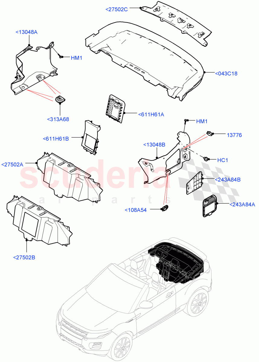 Side Trim(2 Door Convertible,Halewood (UK)) of Land Rover Land Rover Range Rover Evoque (2012-2018) [2.2 Single Turbo Diesel]