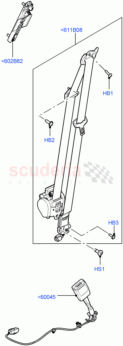 Front Seat Belts(Changsu (China))((V)FROMEG000001) of Land Rover Land Rover Range Rover Evoque (2012-2018) [2.0 Turbo Petrol AJ200P]