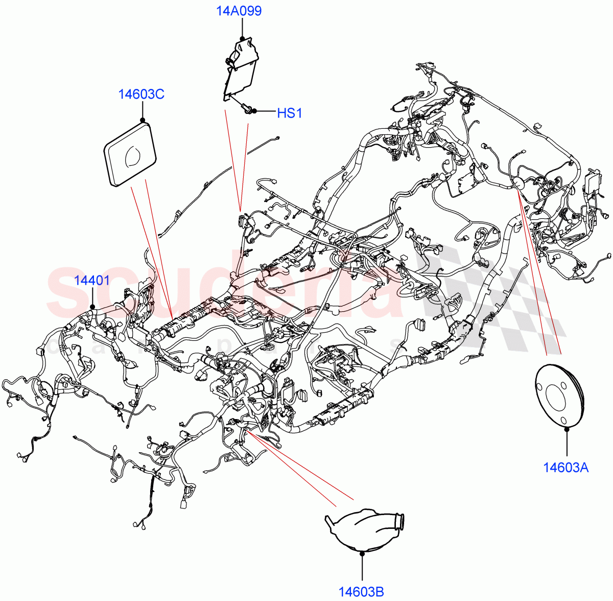 Main Harness of Land Rover Land Rover Range Rover (2022+) [3.0 I6 Turbo Diesel AJ20D6]