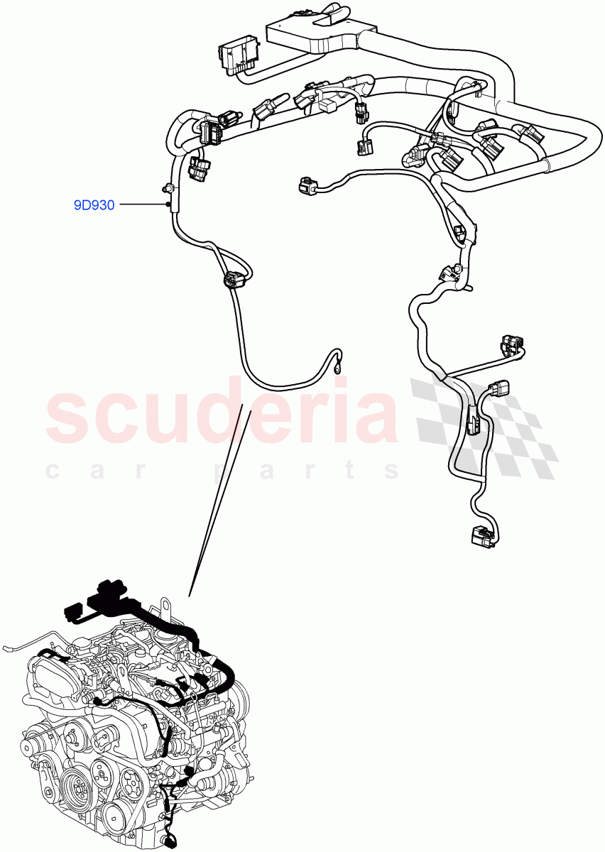 Electrical Wiring - Engine And Dash(Engine)(Lion Diesel 2.7 V6 (140KW))((V)TO9A999999) of Land Rover Land Rover Range Rover Sport (2005-2009) [2.7 Diesel V6]