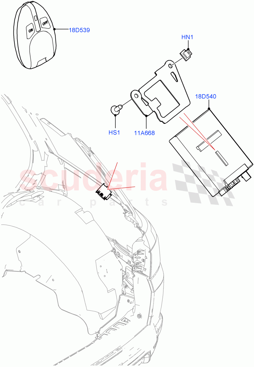 Auxiliary Fuel Fired Pre-Heater(Nitra Plant Build)(Fuel Heater W/Pk Heat With Remote)((V)FROMK2000001) of Land Rover Land Rover Discovery 5 (2017+) [3.0 I6 Turbo Diesel AJ20D6]