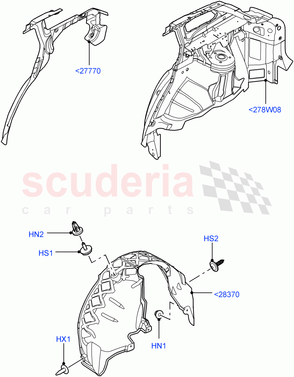 Side Panels - Inner (Rear) (Changsu (China)) ((V) FROMEG000001) of Land Rover Land Rover Range Rover Evoque (2012-2018) [2.2 Single Turbo Diesel]