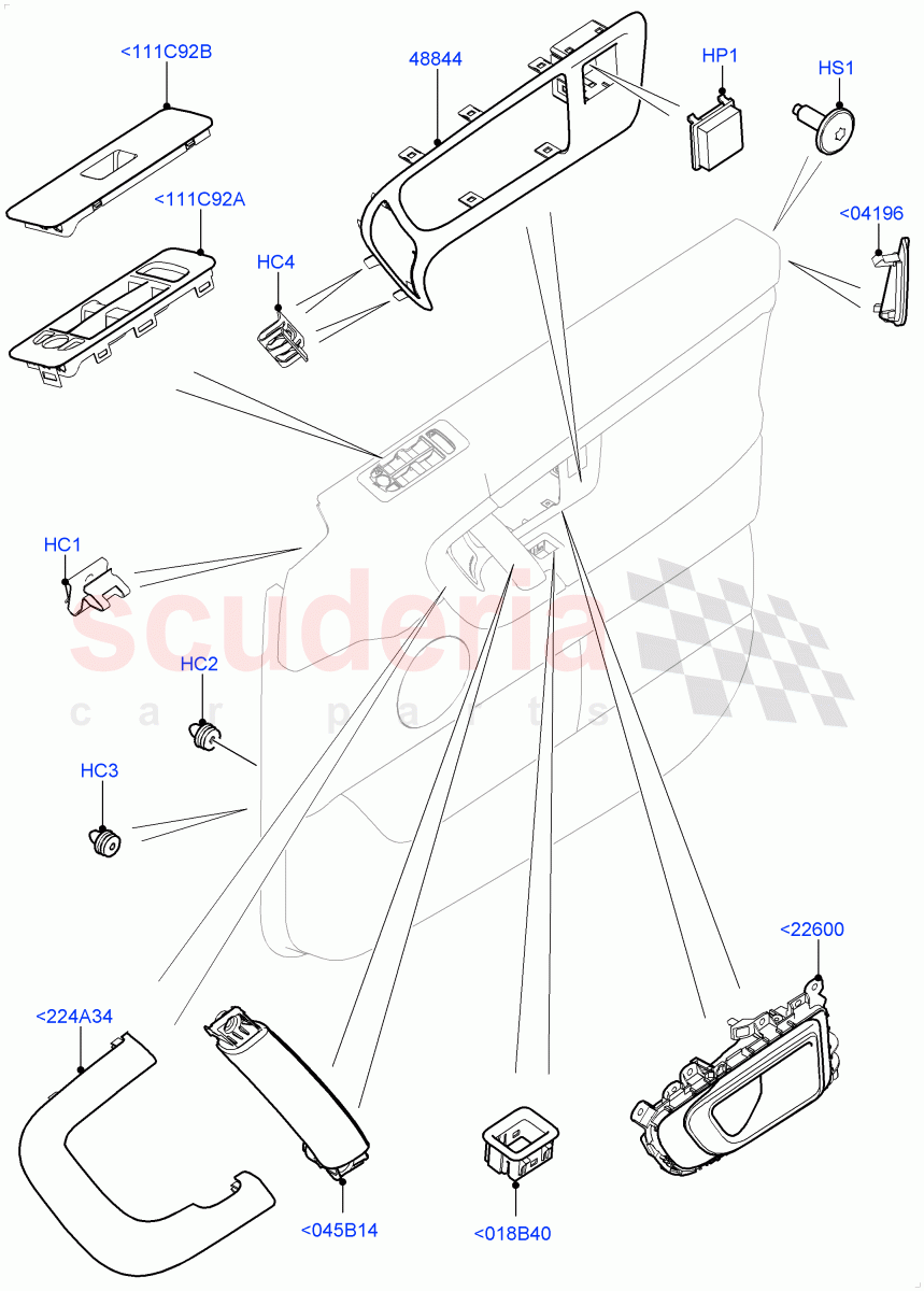 Front Door Trim Installation(Itatiaia (Brazil))((V)FROMGT000001) of Land Rover Land Rover Discovery Sport (2015+) [2.2 Single Turbo Diesel]