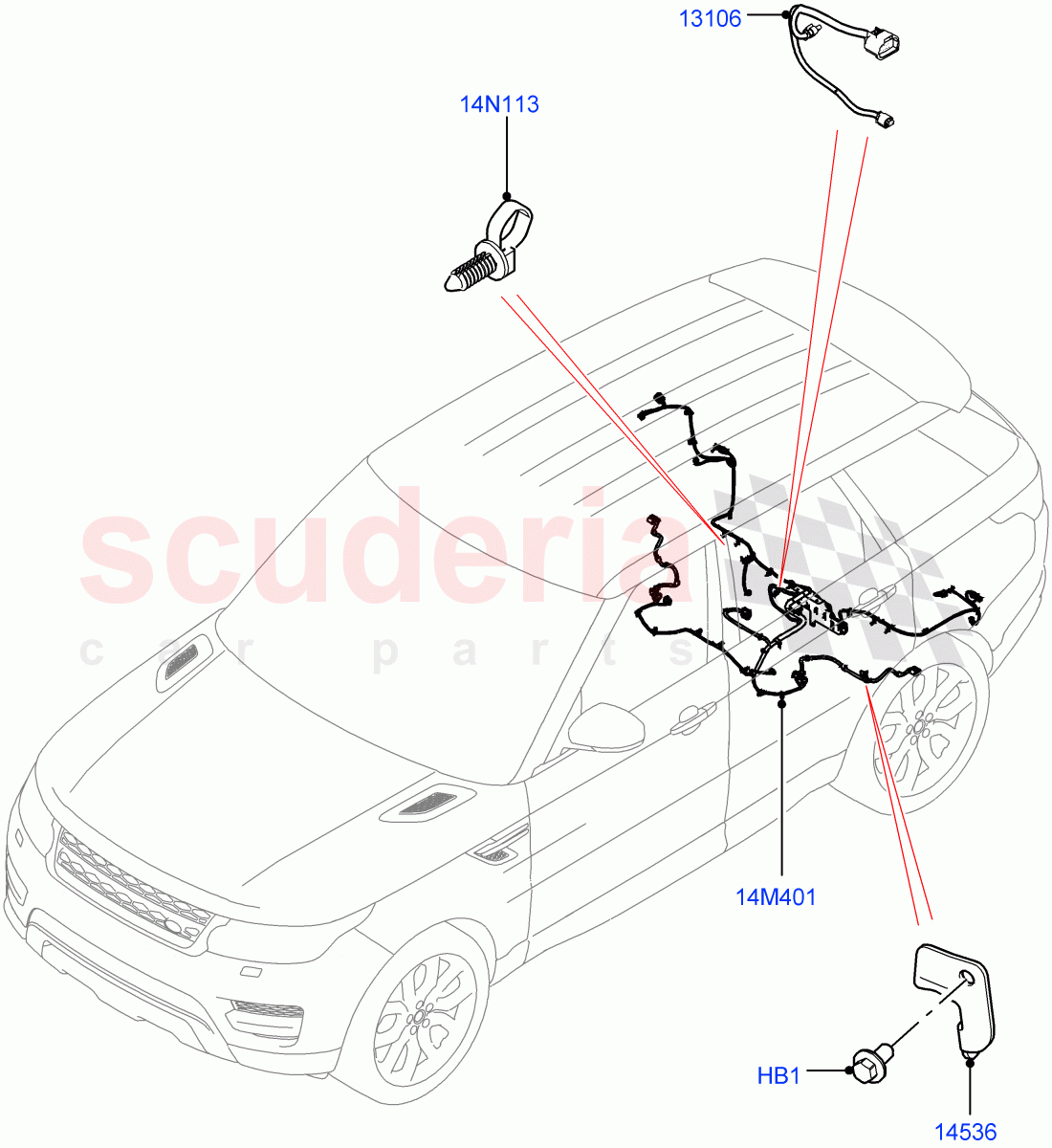 Electrical Wiring - Chassis (Chassis) of Land Rover Land Rover Range Rover Sport (2014+) [3.0 I6 Turbo Diesel AJ20D6]