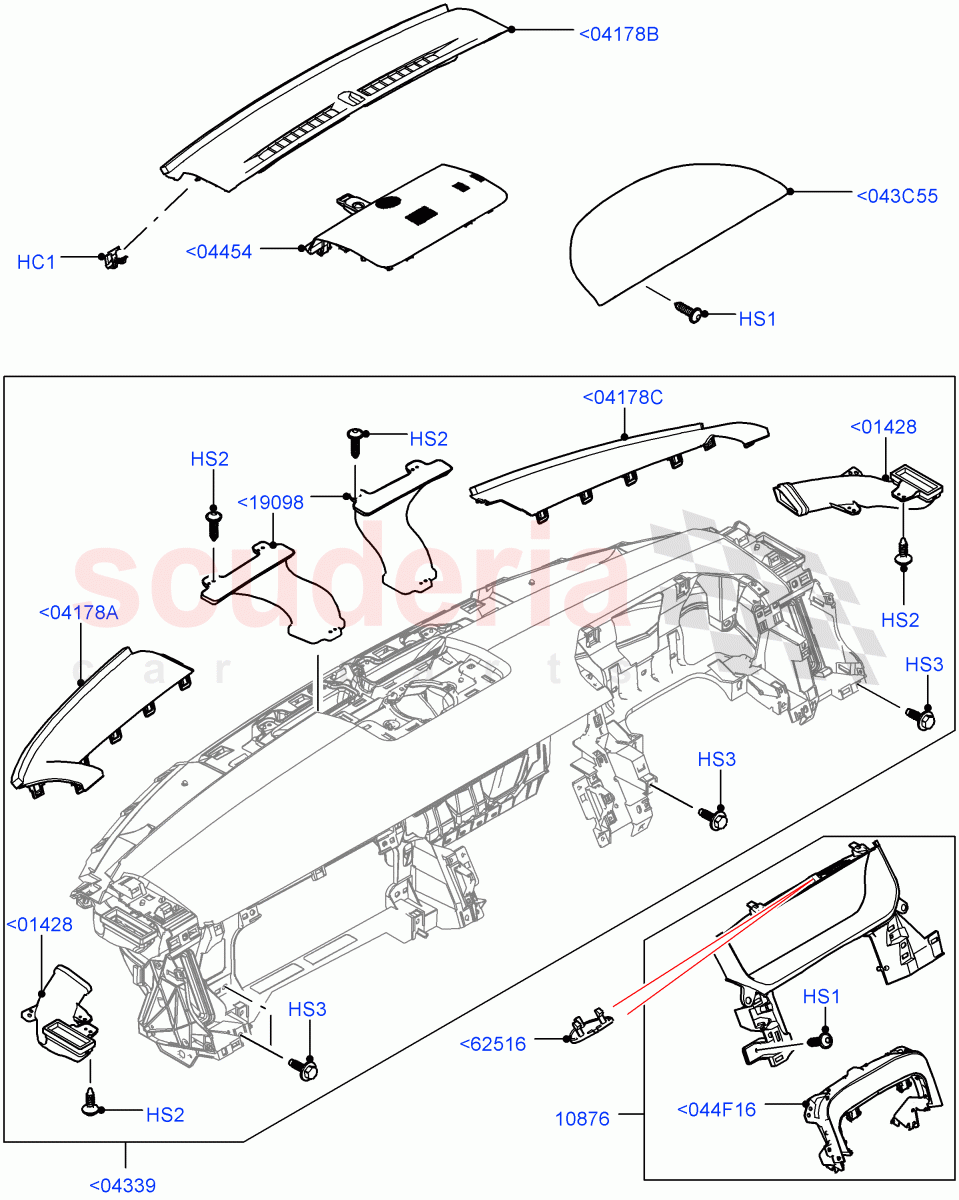 Instrument Panel (Upper, External) ((V) TOEA152799) of Land Rover Land Rover Range Rover (2012-2021) [2.0 Turbo Petrol GTDI]