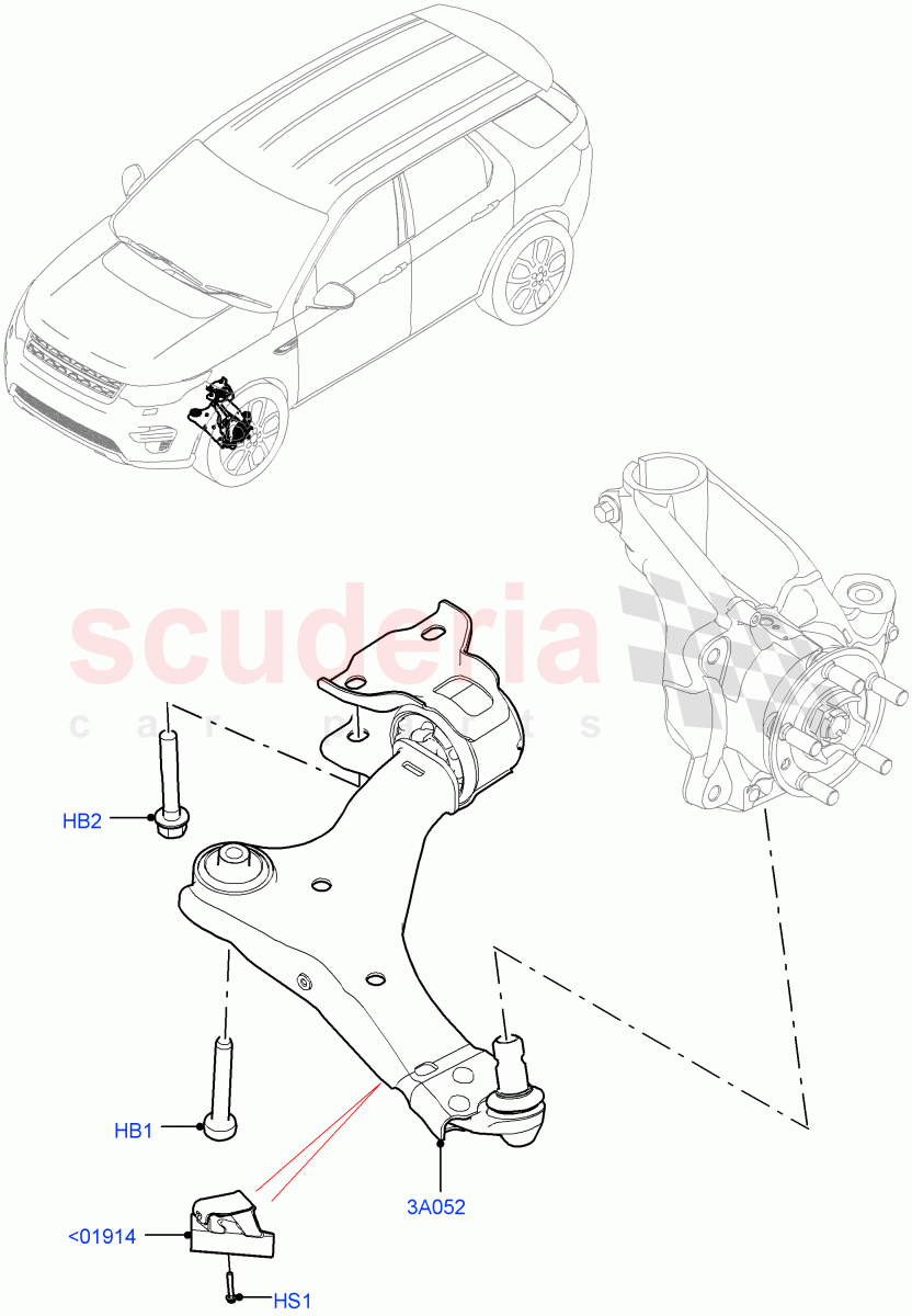 Front Suspension Arms (Changsu (China)) ((V) FROMFG000001) of Land Rover Land Rover Discovery Sport (2015+) [2.0 Turbo Diesel]