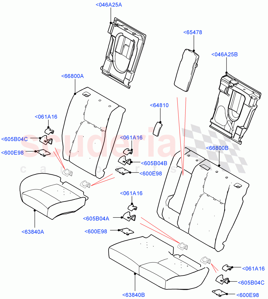 Rear Seat Pads/Valances & Heating(Changsu (China),With 60/40 Split - Folding Rr Seat)((V)FROMFG000001) of Land Rover Land Rover Discovery Sport (2015+) [2.0 Turbo Petrol GTDI]