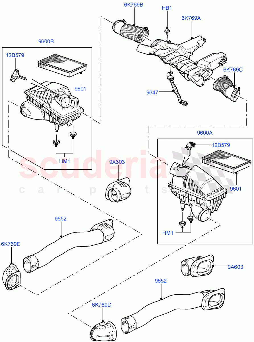 Air Cleaner(5.0L OHC SGDI SC V8 Petrol - AJ133)((V)FROMAA000001) of Land Rover Land Rover Range Rover Sport (2010-2013) [5.0 OHC SGDI SC V8 Petrol]