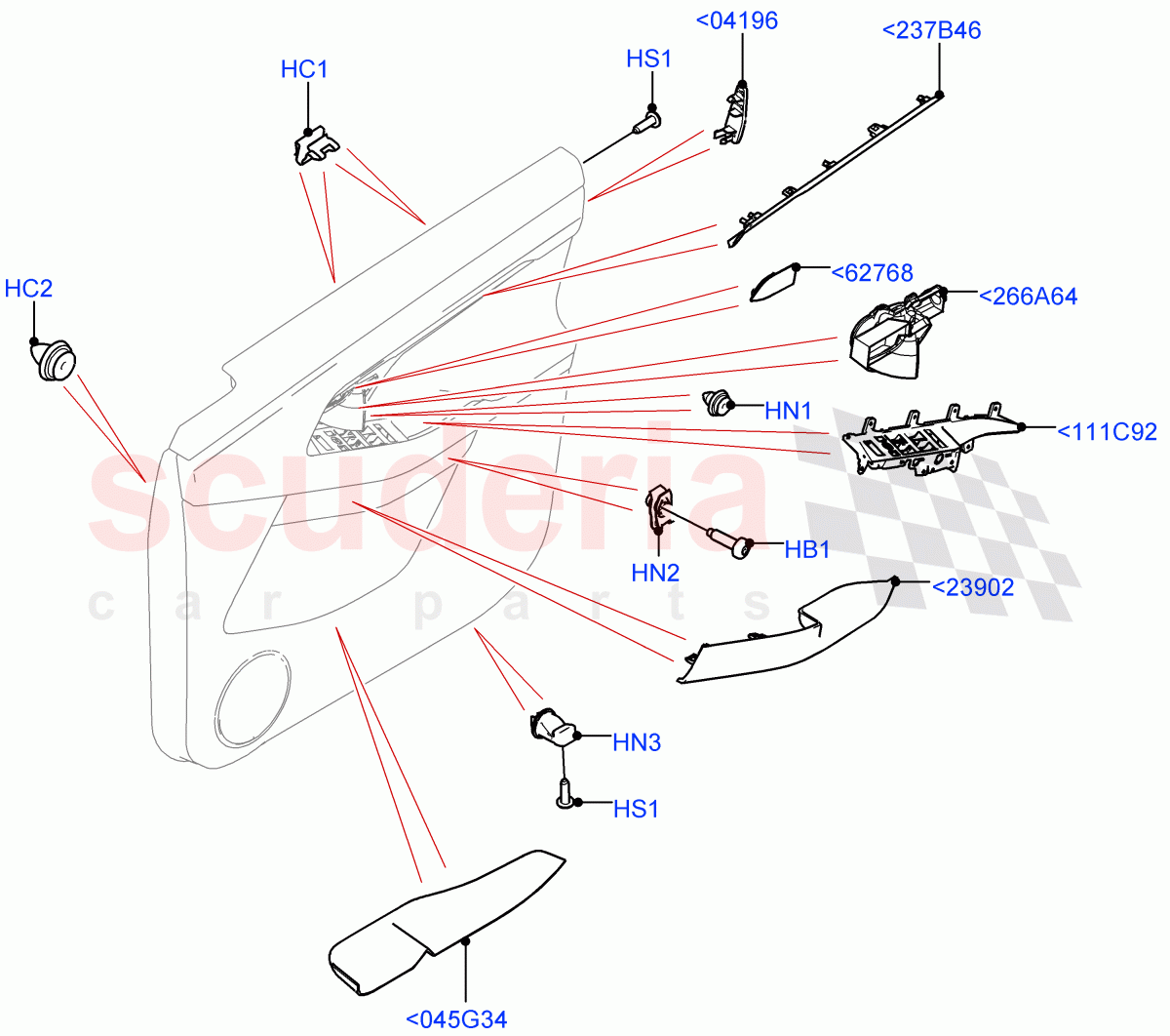 Front Door Trim Installation(Itatiaia (Brazil)) of Land Rover Land Rover Range Rover Evoque (2019+) [2.0 Turbo Petrol AJ200P]