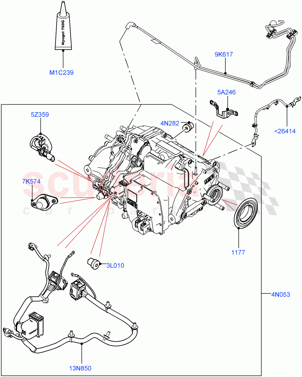 Rear Electric Drive Unit (Main Unit) (1.5L AJ20P3 Petrol High PHEV, Halewood (UK), All Wheel Drive) ((V) FROMLH000001) of Land Rover Land Rover Range Rover Evoque (2019+) [2.0 Turbo Diesel AJ21D4]