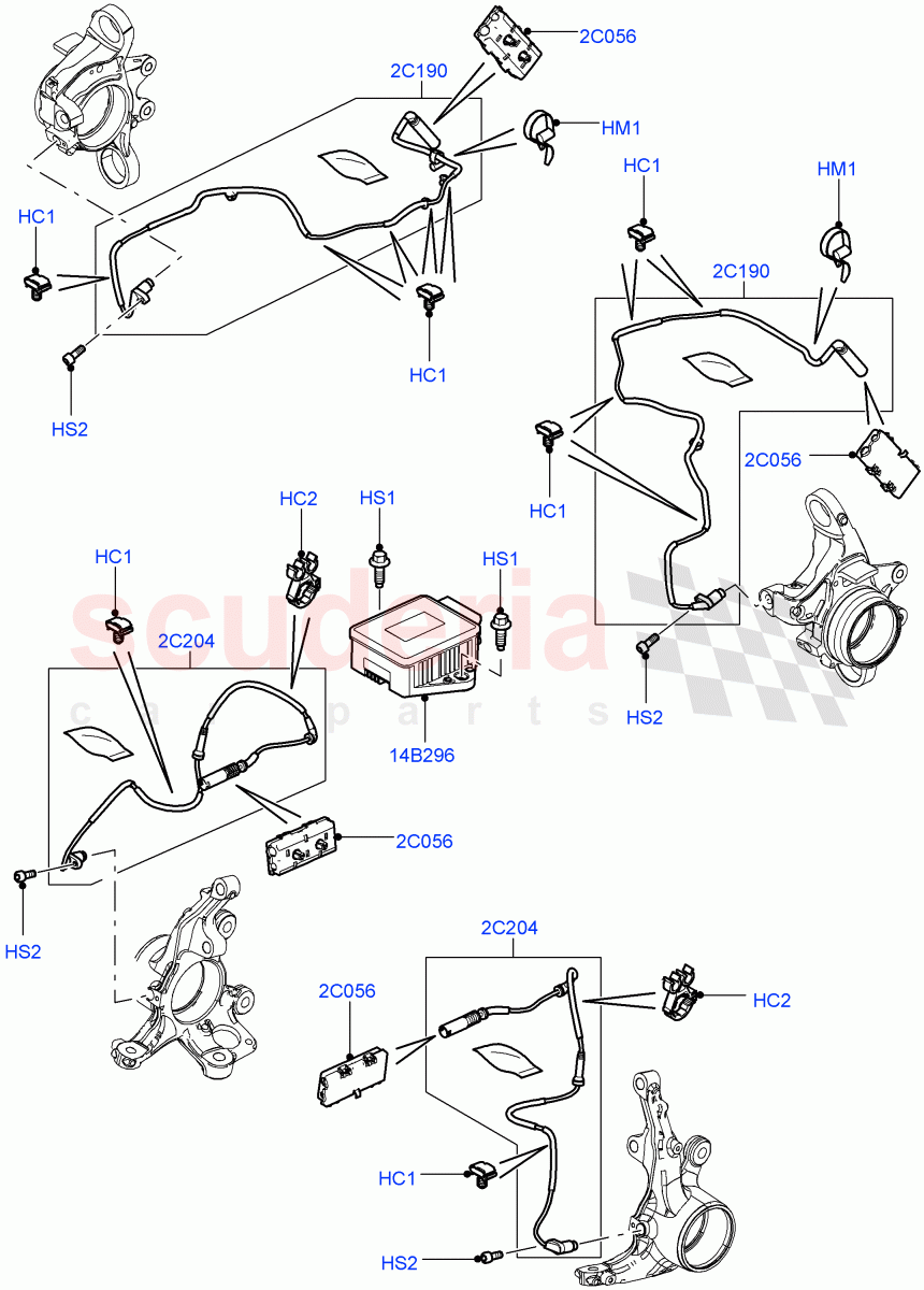 Anti-Lock Braking System (ABS/Speed Sensor) ((V) FROMAA000001) of Land Rover Land Rover Range Rover (2010-2012) [5.0 OHC SGDI NA V8 Petrol]