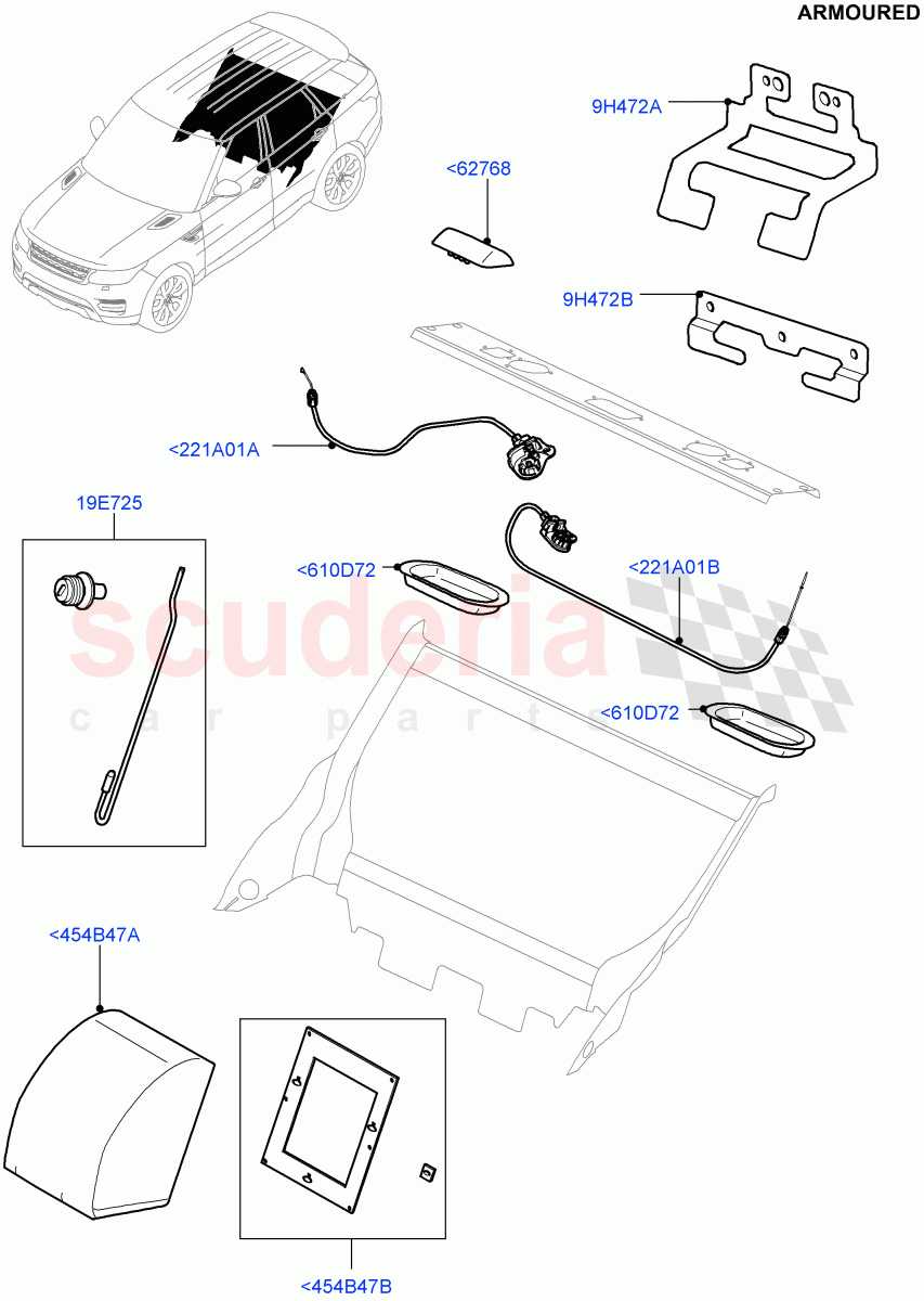 Rear Seat Back(Armoured)((V)FROMEA000001) of Land Rover Land Rover Range Rover (2012-2021) [3.0 DOHC GDI SC V6 Petrol]