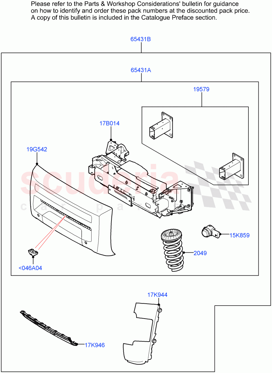 Accessory Pack (Winch Mounting Kit) (With Standard Duty Coil Spring Susp) of Land Rover Land Rover Defender (2020+) [3.0 I6 Turbo Petrol AJ20P6]