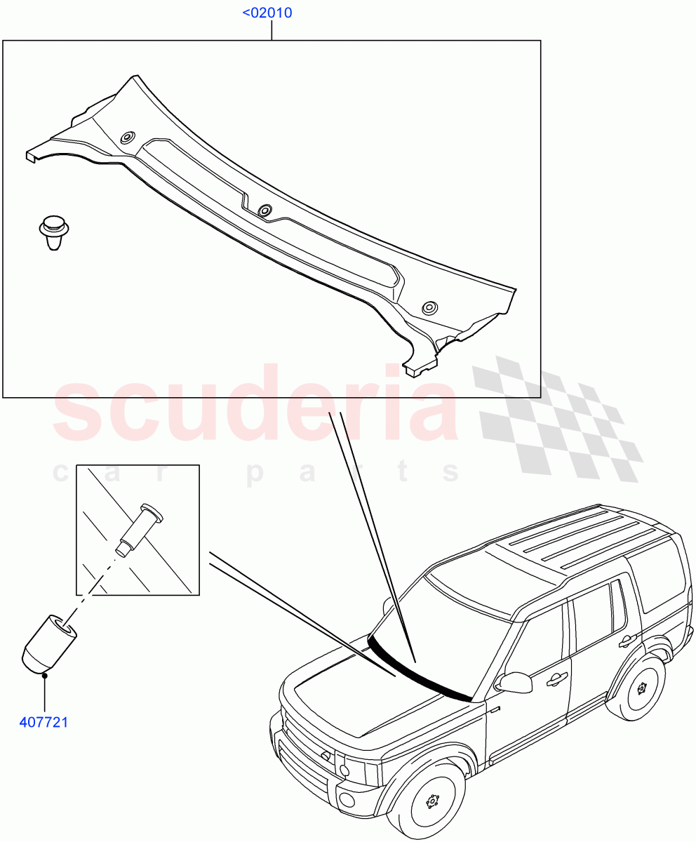 Cowl/Panel And Related Parts((V)FROMAA000001) of Land Rover Land Rover Discovery 4 (2010-2016) [5.0 OHC SGDI NA V8 Petrol]