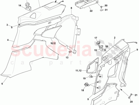 Photo of Trim Panel Rear Quarter Upper RH ED33 L31112…