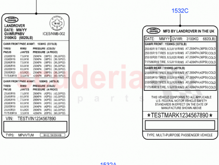 Photo of LABEL TYRE PRESSURE INSTRUCTION…