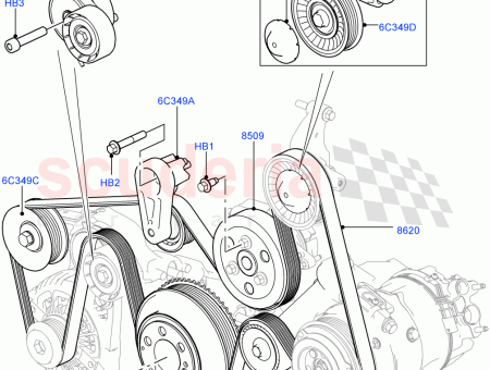 Photo of POLEA Y BRAZO DE AJUSTE POLEA TENSORA…