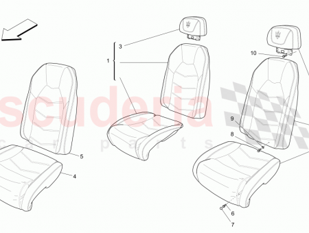 Photo of REAR SEAT BACK LINING CUOIO HIDE 364015158 BLU…