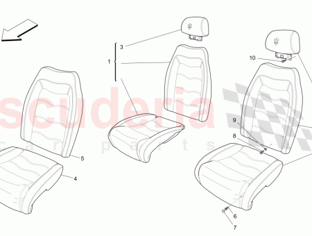 Photo of REAR LH SEAT ASSEMBLY 2833 28 CORNIOLA BROWN…