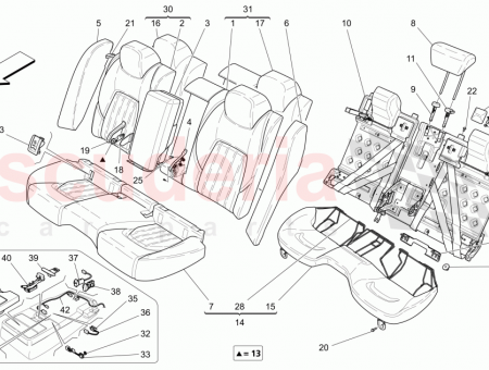 Photo of LH REAR SEAT BACK 8 WAYS FOR GHIBLI…