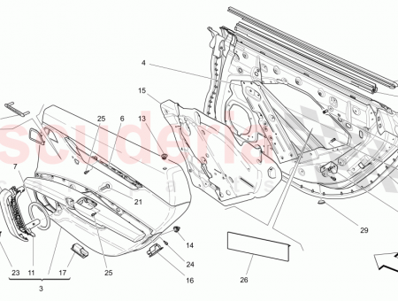 Photo of REAR LH DOOR PANEL ASSEMBLY PREMIUM SOUND SYSTEM…