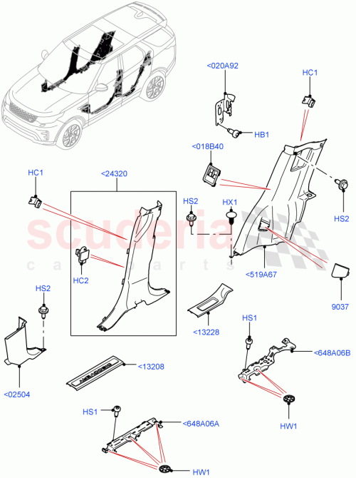Part Diagram for Land Rover LR104069