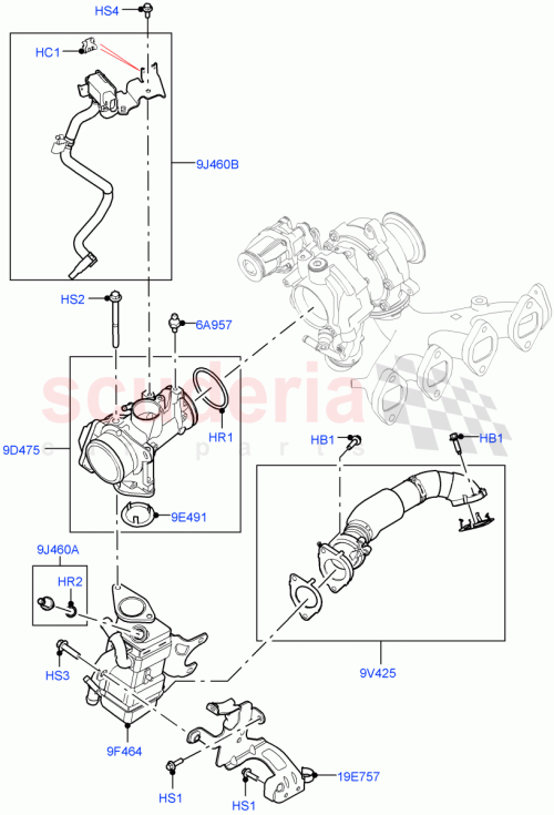 Part Diagram for Land Rover LR164413