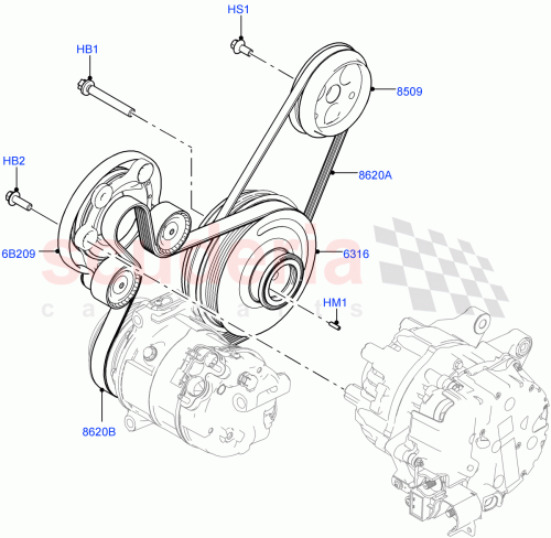 Part Diagram for Land Rover LR115492