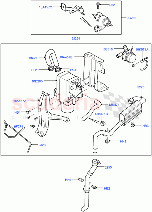 Part Diagram for Land Rover LR030843