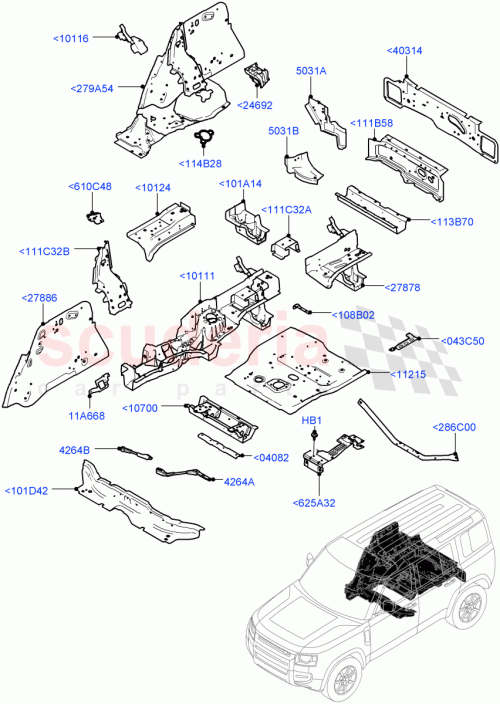 Part Diagram for Land Rover LR129275