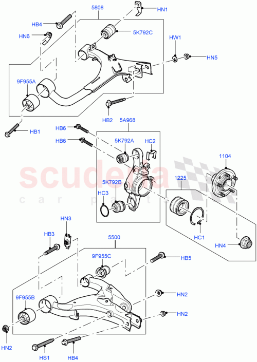 Part Diagram for Land Rover RYH500052