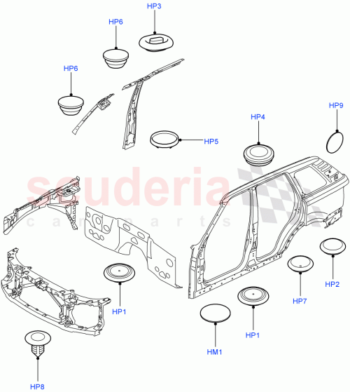 Part Diagram for Land Rover AYB500040
