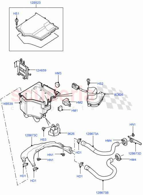 Part Diagram for Land Rover PHU000210