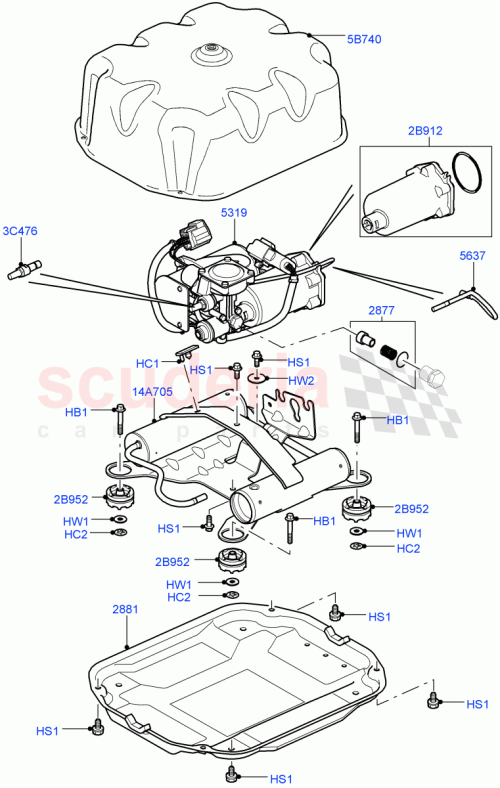 Part Diagram for Land Rover RQU500302