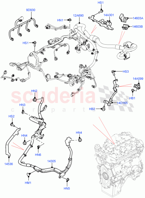 Part Diagram for Land Rover LR145128