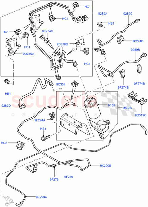 Part Diagram for Land Rover WYC100880