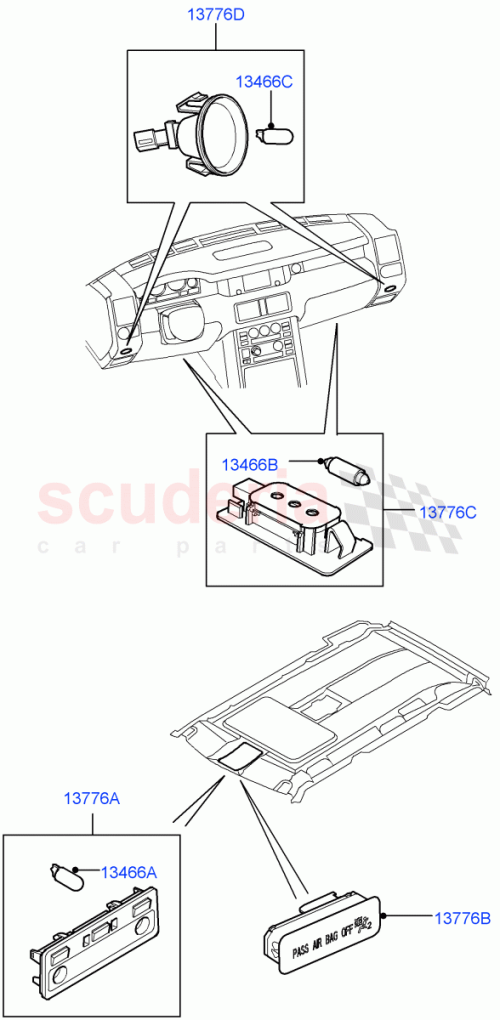 Part Diagram for Land Rover XDE000150