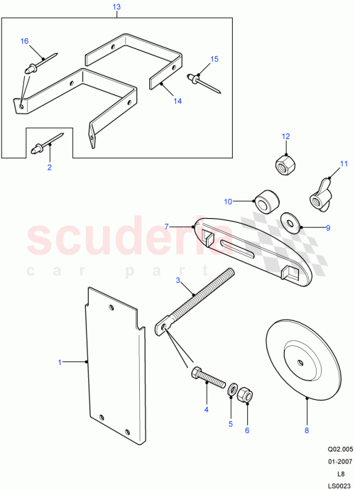 Part Diagram for Land Rover KTC500050
