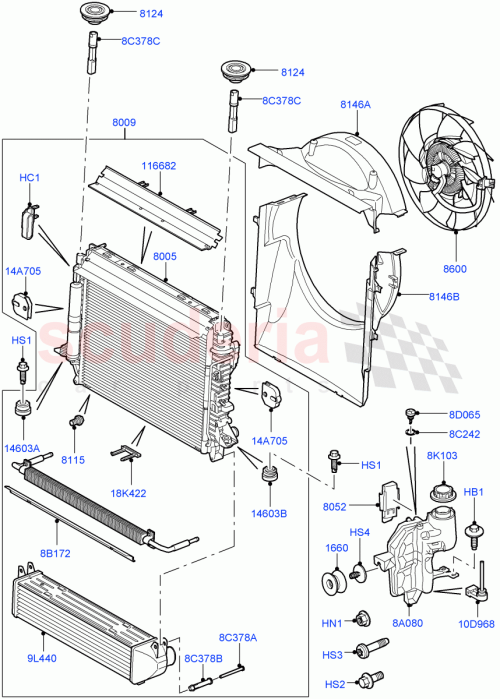 Part Diagram for Land Rover PCC500331
