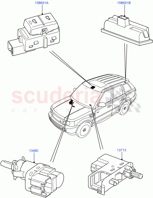 Part Diagram for Land Rover YUE000140