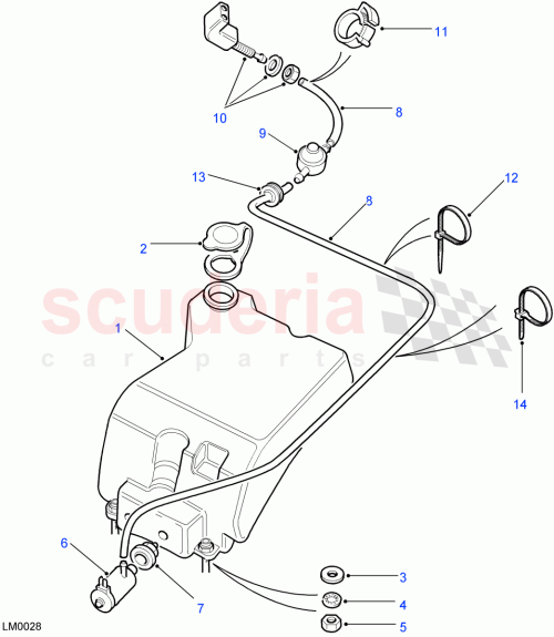 Part Diagram for Land Rover DMB500130
