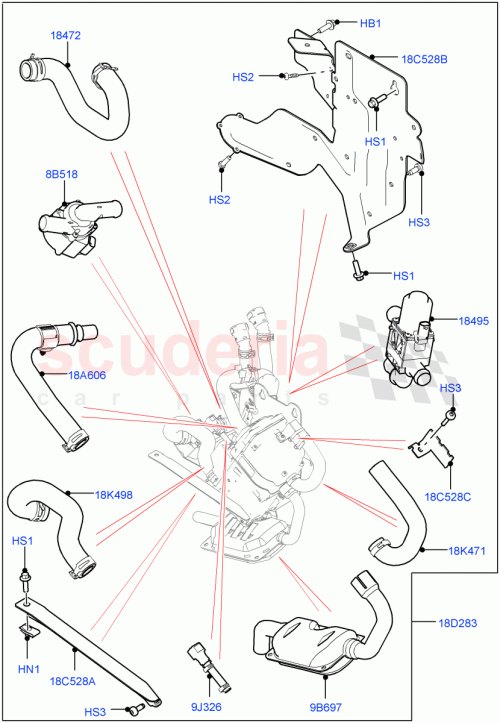 Part Diagram for Land Rover LR117172