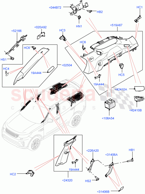 Part Diagram for Land Rover LR144420