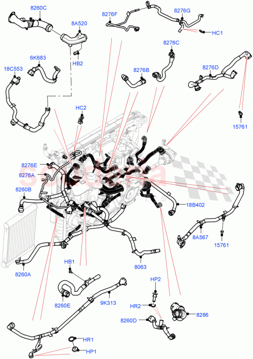 Part Diagram for Land Rover LR151702