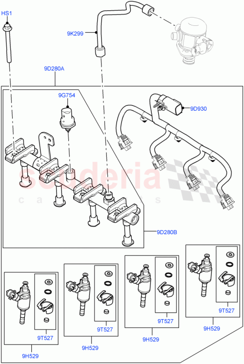 Part Diagram for Land Rover LR127407